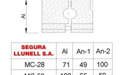 Dimensiones Mordazas para Matriz MC